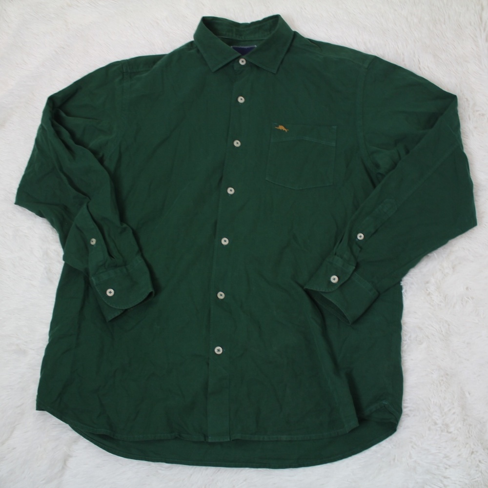 men Tommy Bahama shirt long sleeve size M green